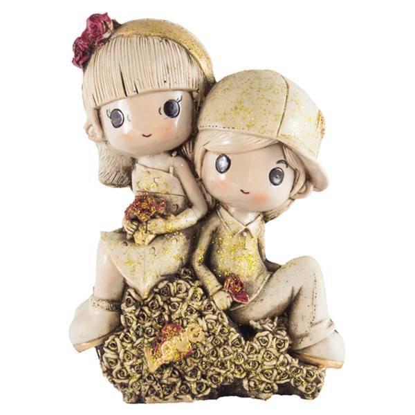 مجسمه طرح دختر پسر نشسته فانتزی کد 020020136