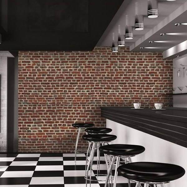 کاغذ دیواری 1وال مدل آجر سرخ، 1Wall Giant Mural Red Brick Wallpaper