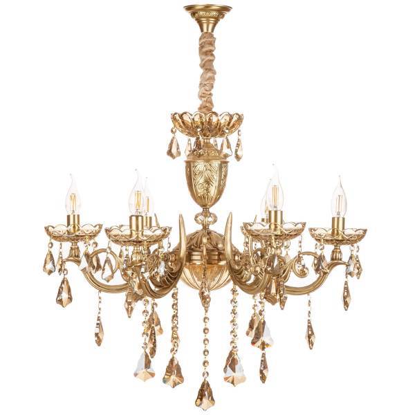 لوستر چشمه نور 6 شعله کدC2768/6، Cheshmeh Noor C2768/6 Six Flames Chandelier