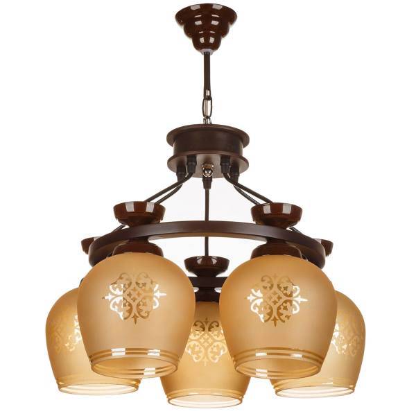 لوستر چشمه نور 5 شعله کد G561/5، Cheshmeh Noor G561/5 Five Flames Chandelier