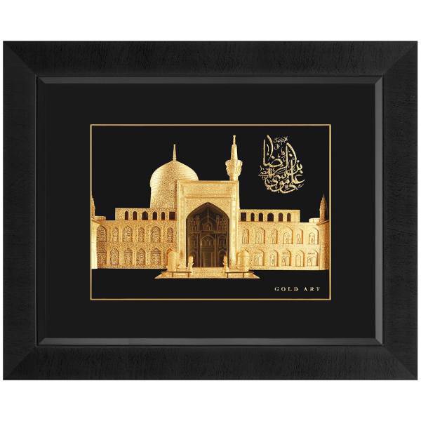 تابلوی طلاکوب زرسام طرح حرم امام رضا سایز 45 × 55 سانتی متر، Zarsam The Shrine Of Imam Reza Golden Tableau Size 55 x 45 cm