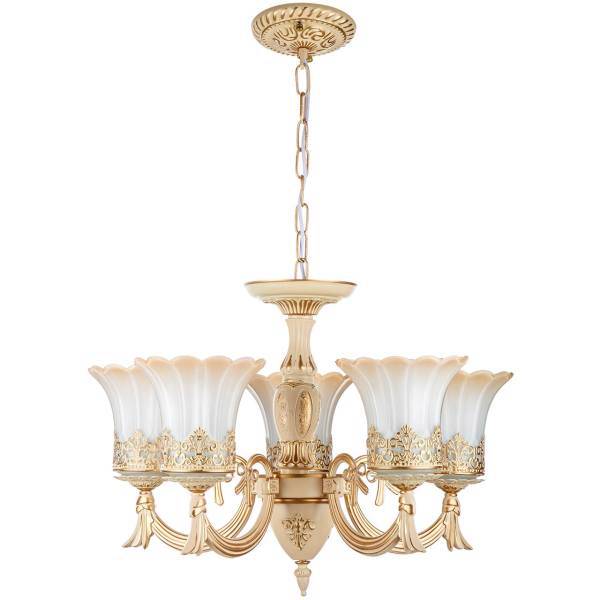 لوستر چشمه نور 5 شعله کدS3328/5، Cheshmeh Noor S3328/5 Five Flames Ceiling Chandelier