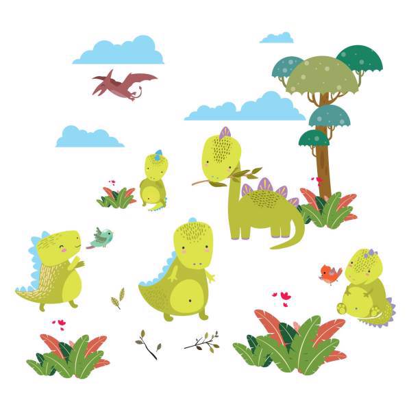 استیکر سالسو طرح cute dinos، Salso cute dinos Sticker