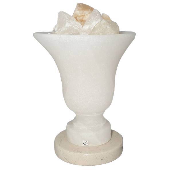 آباژور سنگ نمک طب سنگ طرح گلدان کد TA-40204، Tebsang Pot TA-40204 Salt Stone Lamp