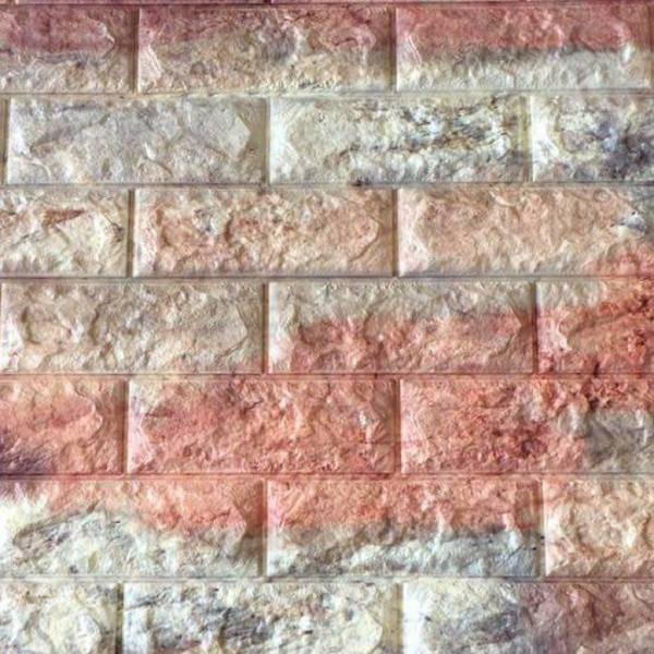 دیوارپوش فومی طرح آجر خاکستری شرابی کد FB اندازه 71x77، Foam Wall Foam Design Brick Code FB Size 71x77