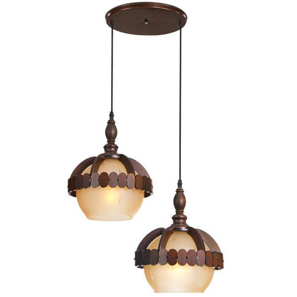 چراغ آویز دارکار مدل اطلس 2 شعله کد 131، Darkar 131 Two Branches Atlas Hanging Lamp