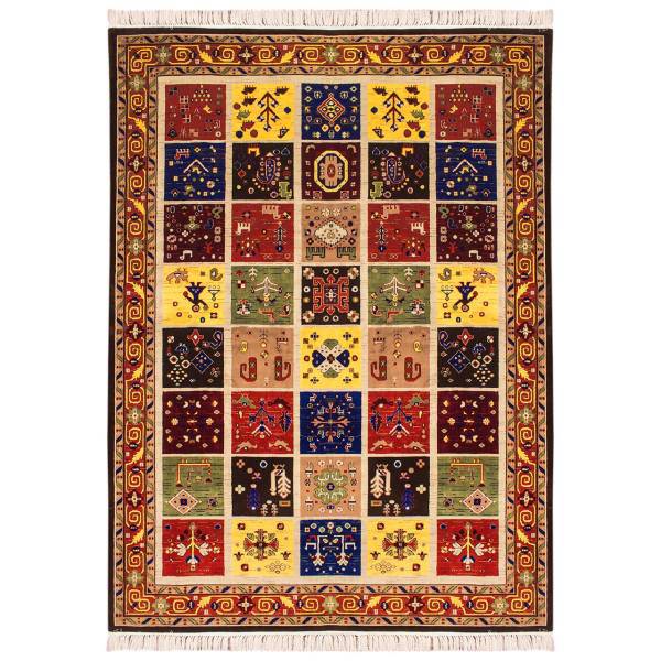 فرش کاشان ابریشم فرش طرح شانل زمینه کرم کد FSM12