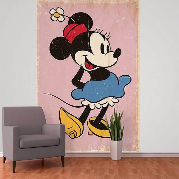 کاغذ دیواری 1وال مدل مینی ماوس، 1Wall Deco Mural Minnie Mouse Wallpaper