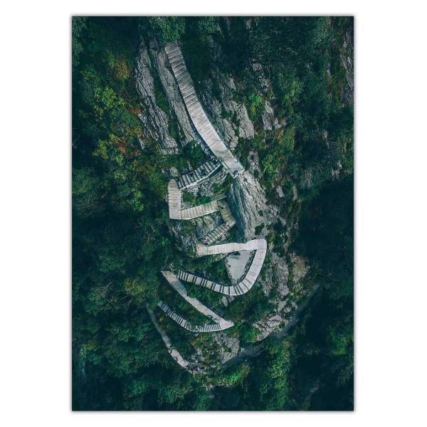 تابلو شاسی ونسونی طرح Mountain Stairs سایز 50x70 سانتی متر، Wensoni Mountain Stairs Chassis Size 50 x 70 Cm