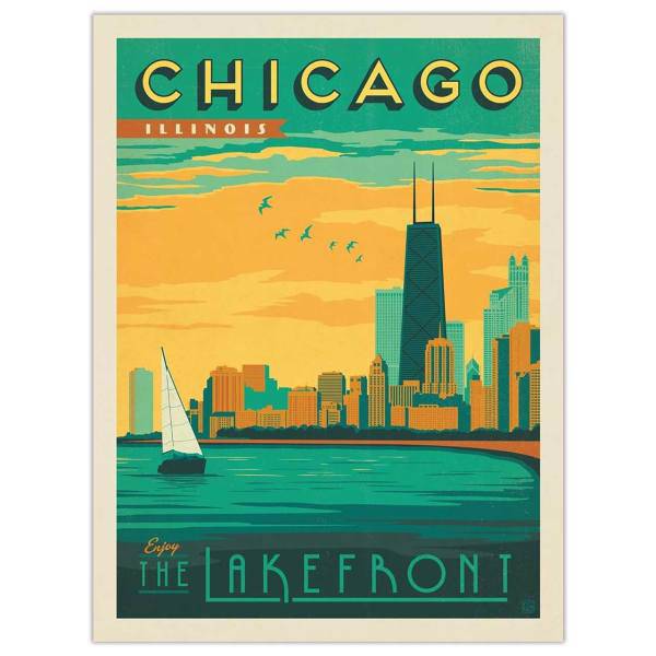 تابلوی کیدتونز طرح Chicago 2 سایز 30 × 40، Kidtunes Chicago 2 Tableau 30 x 40