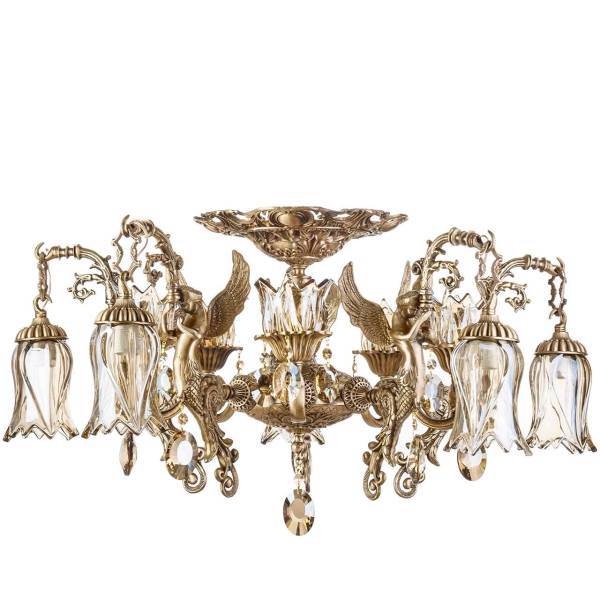 لوستر چشمه نور 10 شعله کدC2728/5، Cheshmeh Noor C 2728/5 Ten Flames Chandelier