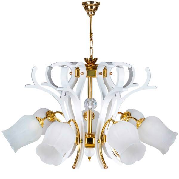 لوستر چشمه نور 7 شعله کد A832/7-GWT، Cheshmeh Noor A832/7GWT Seven Branches Chandelier