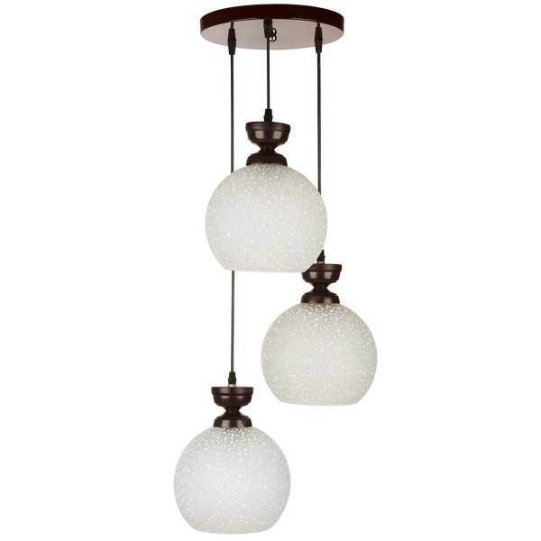 چراغ آویز چشمه نور سه شعله کدG555/3H-BR، Cheshmeh Noor G555/3H-BR three Flame Hanging Lamp