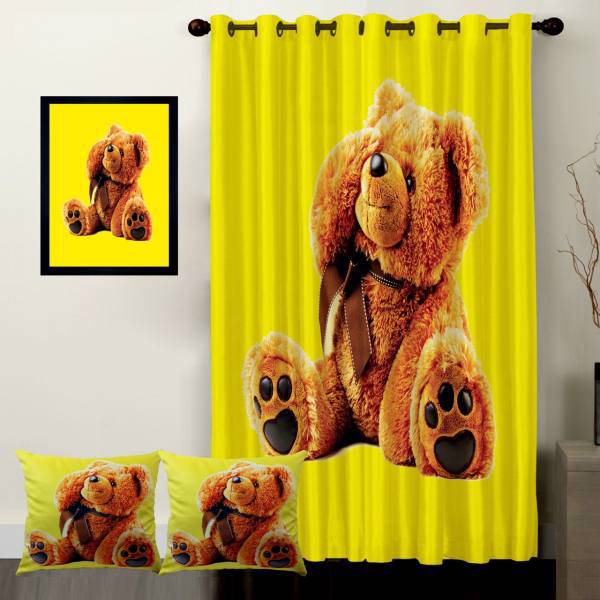 پرده رنس مدل S1-41058 به همراه تابلو و کوسن، Rence S1-41058 Curtain with Tableau and Cushion