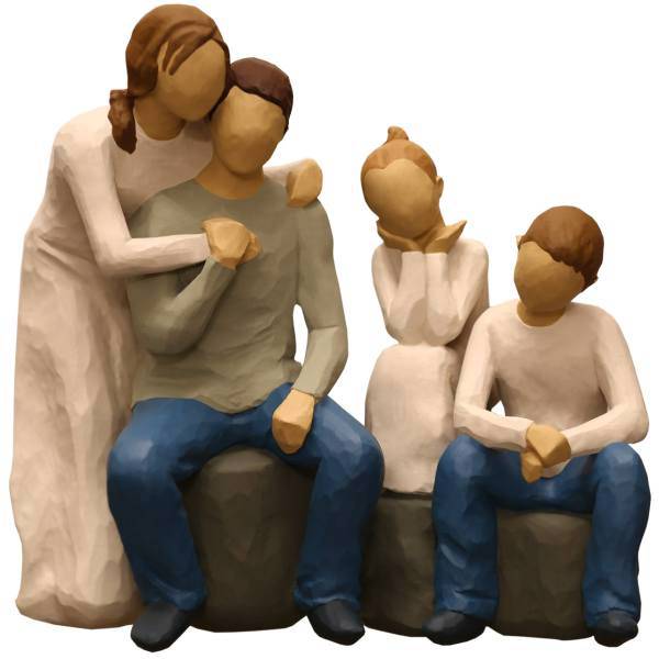 مجسمه امین کامپوزیت مدل Family Grouping کد 545 بسته دو عددی، Amin Composite Family Grouping 545 Statue Pack Of 2