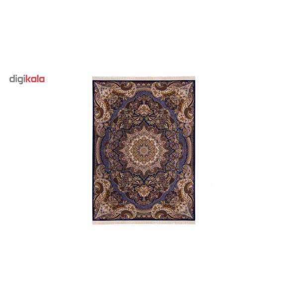 فرش ماشینی خالقی طرح ساغر کد FR193 زمینه آبی