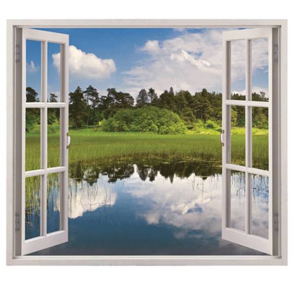 استیکر سه بعدی سالسو طرح دریاچه، Salso lake 3D Virtual Window