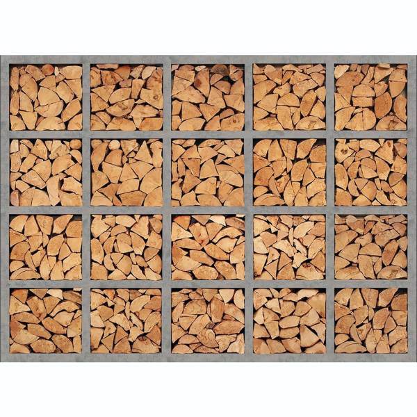 کاغذ دیواری 4 تکه 1وال مدل Logs-002، 1Wall Logs-002 Wallpaper Giant