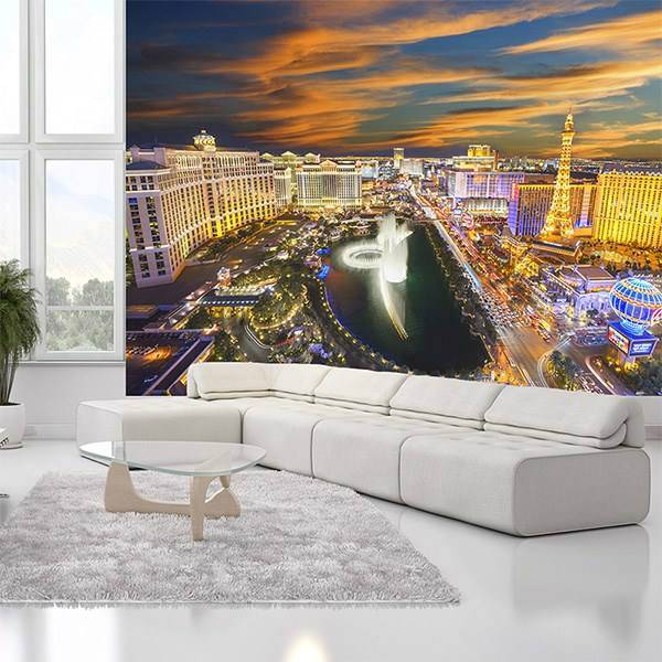 کاغذ دیواری 1وال مدل لاس وگاس، 1Wall Giant Mural Las Vegas Wallpaper