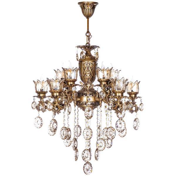 لوستر چشمه نور12 شعله کد M3542/6A، Cheshmeh Noor M3542/6A Twelve Flames Chandelier