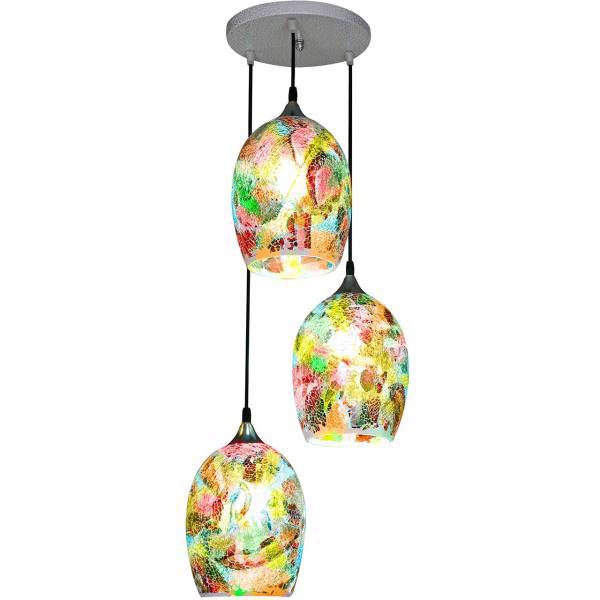 چراغ آویز چشمه نور 3 شعله کد 1277/3H-MIX، Cheshmeh Noor 1277/3H-MIX Three Flames Hanging Lamp