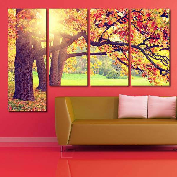 تابلو دیواری 4 تکه آفتاب کد TA4305