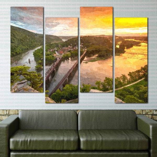 تابلو دیواری 4 تکه آریکان کد TA1506