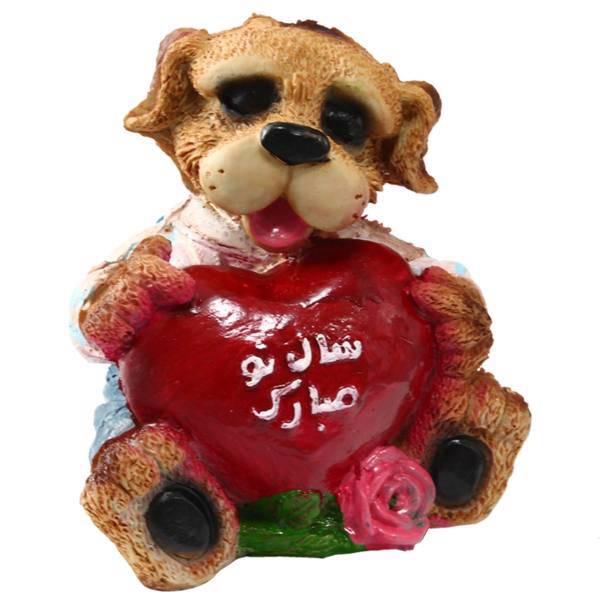 مجسمه سگ طرح قلب دار کد 020020049