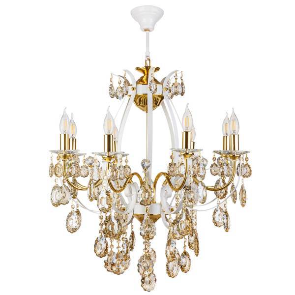 لوستر چشمه نور 8 شعله کد N3601/8WT، Cheshmeh Noor N3601/8WT Eight Flames Chandelier