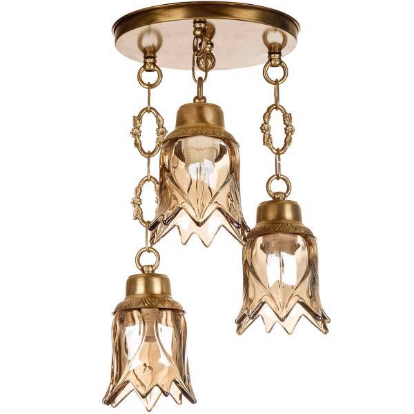 چراغ آویز چشمه نور 3 شعله کد C2773/3H، Cheshmeh Noor C2773/3H Three Flames Hanging Lamp