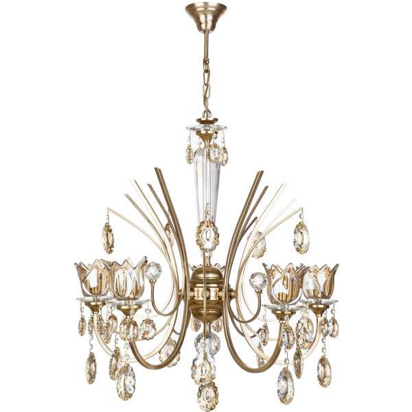 لوستر چشمه نور5 شعله کد H2607/5A، Cheshmeh Noor H2607/5A Five Flames Chandelier