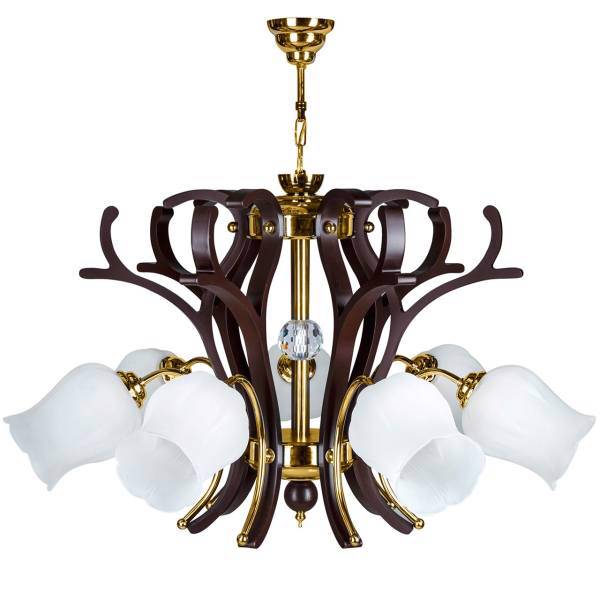 لوستر چشمه نور 7 شعله کد A832/7G، Cheshmeh Noor A832/7G Seven Branches Chandelier