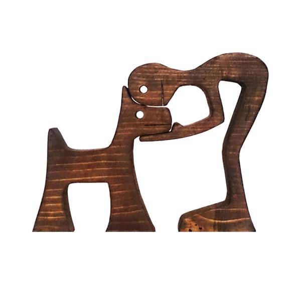 پیکره چوبی مُسی وود طرح دوستی با حیوانات مدل01