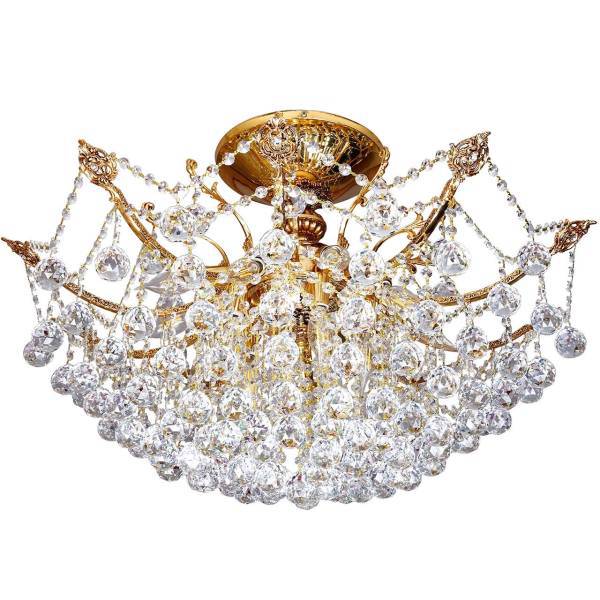 لوستر سقفی چشمه نور 15 شعله کد 2646/10، Cheshmeh Noor 2646/10 Fifteen Flames Ceiling Chandelier