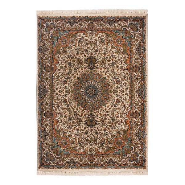 فرش ماشینی بزرگمهر طرح طراوت کد FR134 زمینه کرم