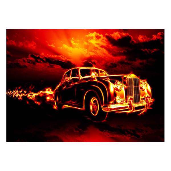 تابلو شاسی ونسونی طرح Fire Car سایز 50x70 سانتی متر، Wensoni Fire Car Chassis Size 50 x 70 Cm