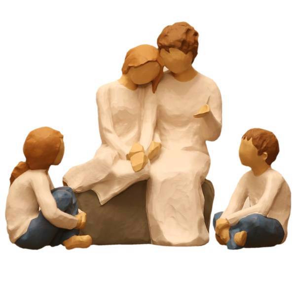 مجسمه امین کامپوزیت مدل Family Grouping کد 503 بسته 3 عددی، Amin Composite Family Grouping 503 Statue Pack Of 3