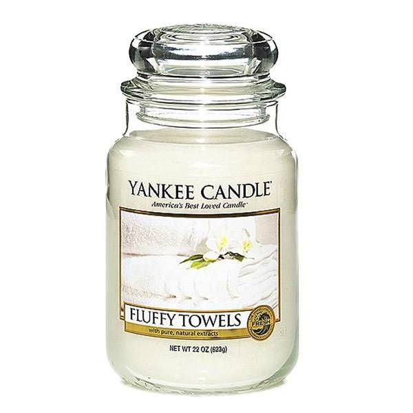 شمع ینکی کندل مدل فلافی تاولز حوله پرزدار، Yankee Candle Fluffy Towels Candle