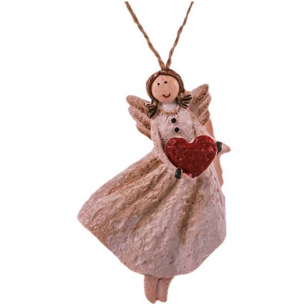 آویز سرامیکی مدل فرشته مهربانی ایستاده، Angel Kindness Standing Ceramic Pendants