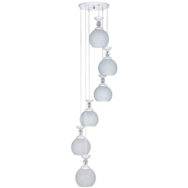 چراغ آویز چشمه نور 6 شعله کد G531/6H-WT، Cheshmeh Noor G531/6H-WT Six Branch Hanging Lamp