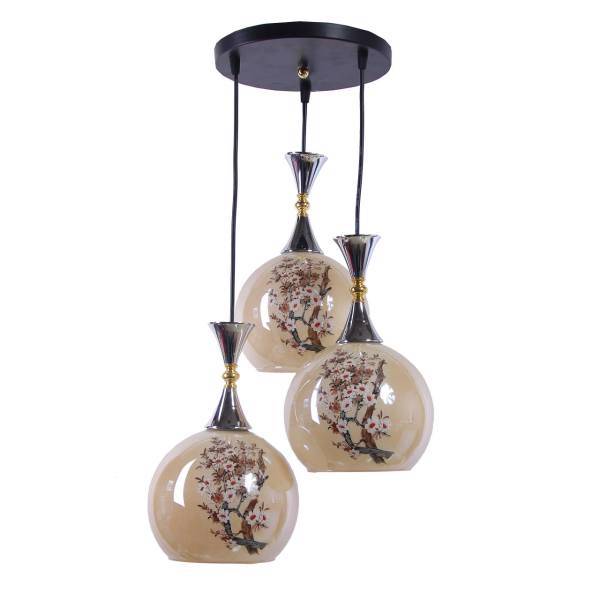 چراغ آویز سهیل سه شعله مدل Seemorgh، Soheil Seemorgh Three Branch Hanging Lamp