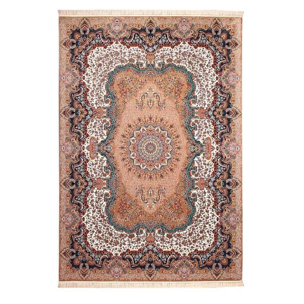 فرش ماشینی دربار طرح آسمان کد FR21 زمینه گردویی