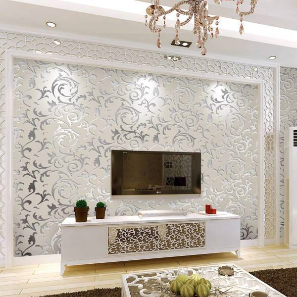 کاغذ دیواری بومرنگ طرح گل مدل V1، Boomrang Luxury Floral V1 Wallcovering