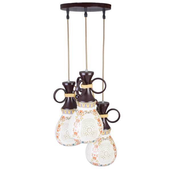 چراغ آویز 3 شعله نجم کد 4213، Najm 4213 Three Branch Hanging Lamp