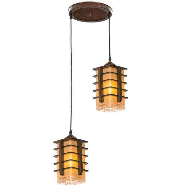 چراغ آویز دارکار مدل منچستر 2 شعله کد 120، Darkar 120 Manchester Two Branches Hanging Lamp