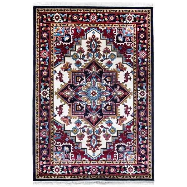 فرش ماشینی سهند کد B045.5J طرح هریس زمینه کرم، Sahand Model Heris Mechine Made Carpet Code B045.5J Cream