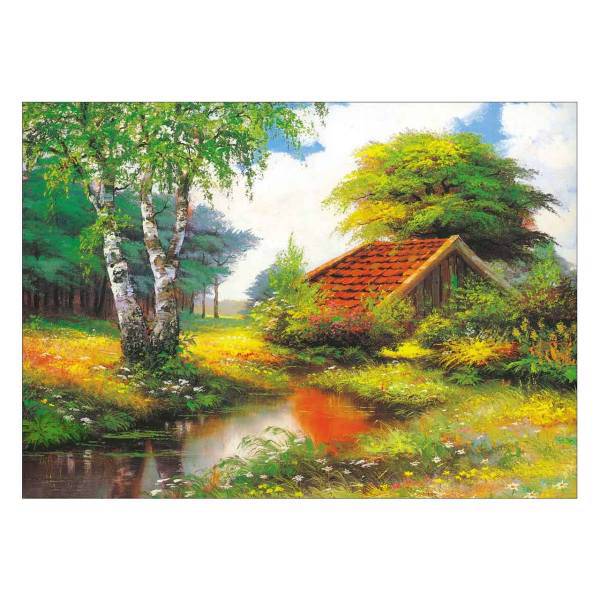 تابلو شاسی ونسونی طرح Painting Village سایز 50x70، Wensoni Painting Village Size 50 x 70