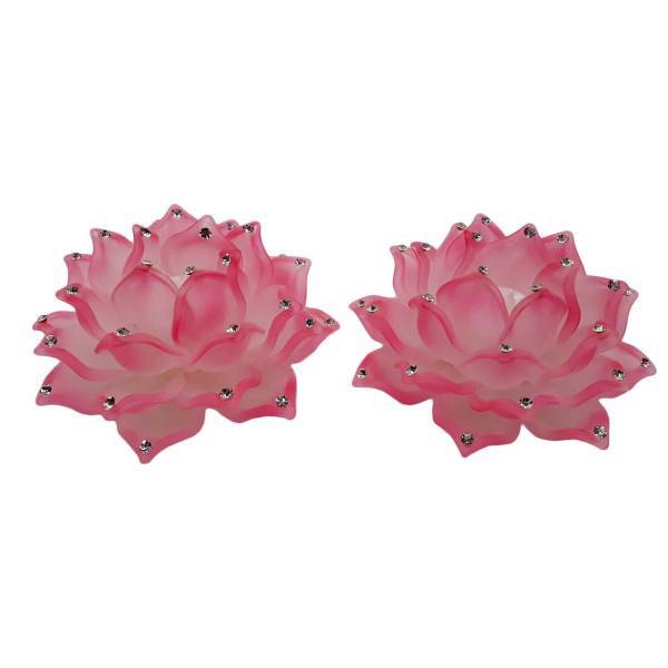 چراغ تزیینی قشنگه طرح گل کریستالی کد Ghsk-002 بسته دو عددی، Ghashange cristal Flower Ghsk-002 Lamp Varmer Pack Of 2
