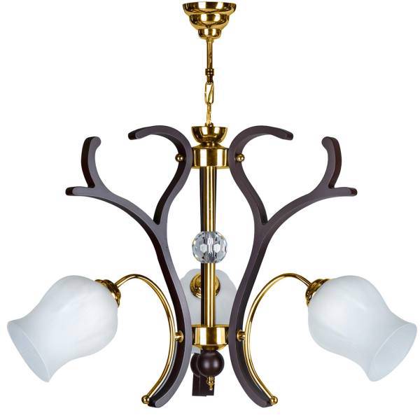 لوستر چشمه نور 3 شعله کد A832/3G، Cheshmeh Noor A832/3G Three Branches Chandelier