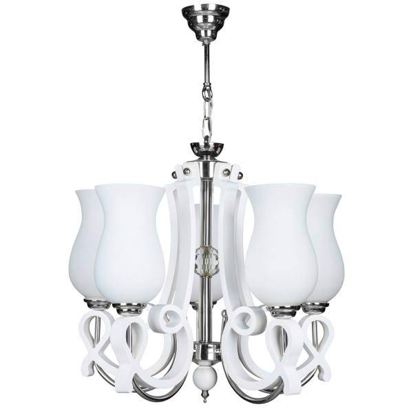 لوستر چشمه نور 5 شعله کد A831/5-WT، Cheshmeh Noor A831/5-WT Five Branches Chandelier